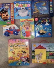 Lot 8 Interactive Toddler Books -Touch & Feel, Play A Sound, Pop-Up