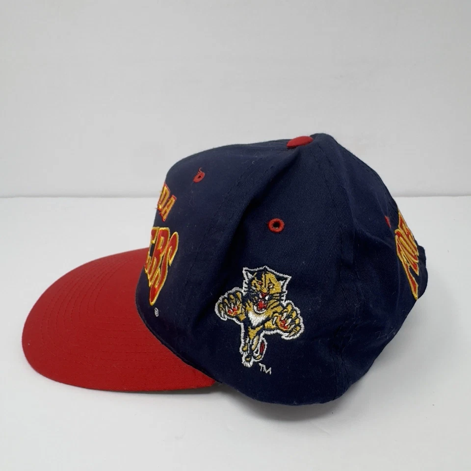 Vintage Florida Panthers Snapback Hat Blue Red NHL Hockey Embroidered Logo Cap - Image 4 of 4