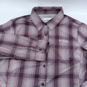 Columbia Sportswear Omni Shade Womens Size L Plaid Long Sleeve Shirt