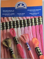 DMC Thread Floss Creative World Mouline Special 25 Color Card W100A Metallic