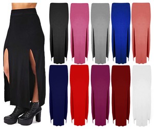 saia longa com corte na lateral