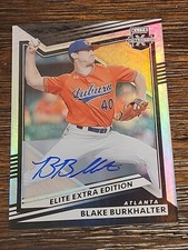 2022 Elite Extra Edition Blake Burkhalter Auto #76 Atlanta Braves Prospect