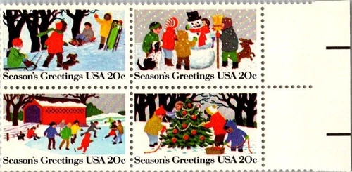 US STAMP VINTAGE POSTAGE : Scott#2064-2067 20c Plate Block 4 *MNH