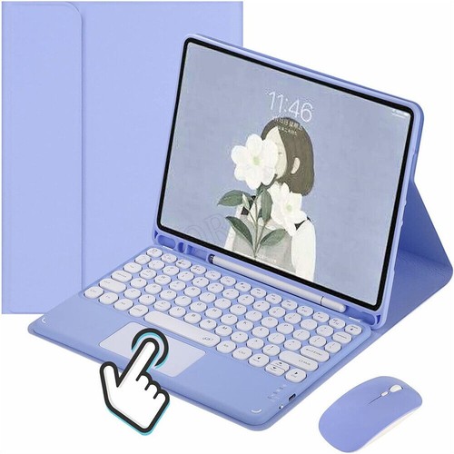 For iPad Pro 12.9 Gen 6th 5th 4th 3rd Touchpad Keyboard Leather Case Cover Mouse - Picture 25 of 56