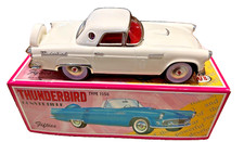 Ford Thunderbird White Type 1956 VintageHard Top Fifties Car Metal Friction Mint