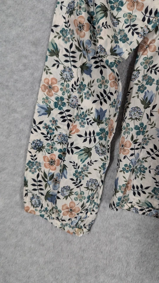 Papo d'Anjo Girl Top 10 Years Floral Pleated Pintucks Popover Cottagecore - Image 4 of 4