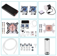 DIY 240Mm Water Cooling Kit, DIY 240Mm Cooler CPU/GPU Block Pump Reservoir with