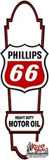 (PHIL-12) 24"X7" PHILLIPS 66 OIL LUBSTER FRONT DECAL CAN GAS GASOLINE