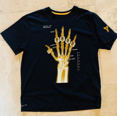 Nike Dri-Fit Black Kobe Bryant #24 'Broken Not Beaten' X-Ray T-Shirt Men XXL | eBay