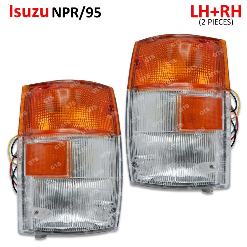 Set Corner Amber Turn Signal Light Lamp For Isuzu NPR NRR NOR ELF 1994 - 2006 Foto 4 de 4