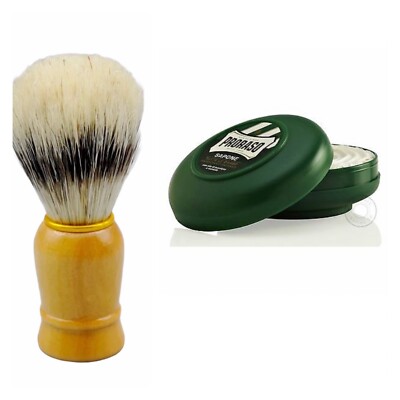 Proraso Shaving Soap Eucalyptus & Menthol Bowl 75ml & Shaving Brush Travel Set