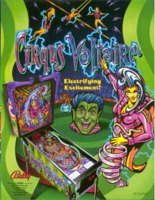 Pinball ROM CPU chip Bally Cirqus Voltaire upgrade 2.0H