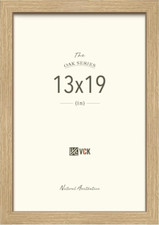 VCK 13x19 Poster Frame Beige Oak, Natural Solid Wood Picture Frames with Polishe