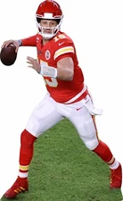 Patrick  Mahomes KC Chiefs 74 " Tall Life Size Cardboard Cutout Standee
