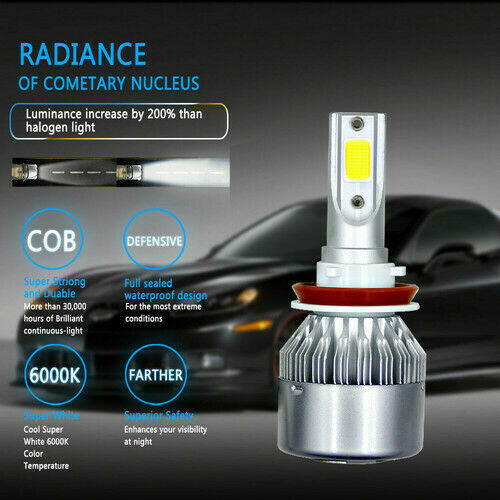 4pcs H11 36000LM LED Headlight High-Low Bulbs For Dodge Grand Caravan 2011-19