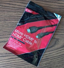 Sakar 6 Ft. Micro HDMI to HDMI Cable, Brand-New in Sealed Package