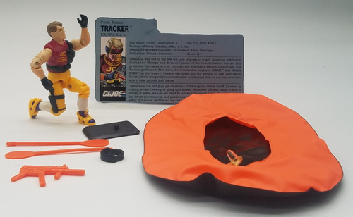 Vintage G.I. 1991 GI Joe Lot 3.75 ARAH Tracker v1 Figur Karteikarte 100% komplett