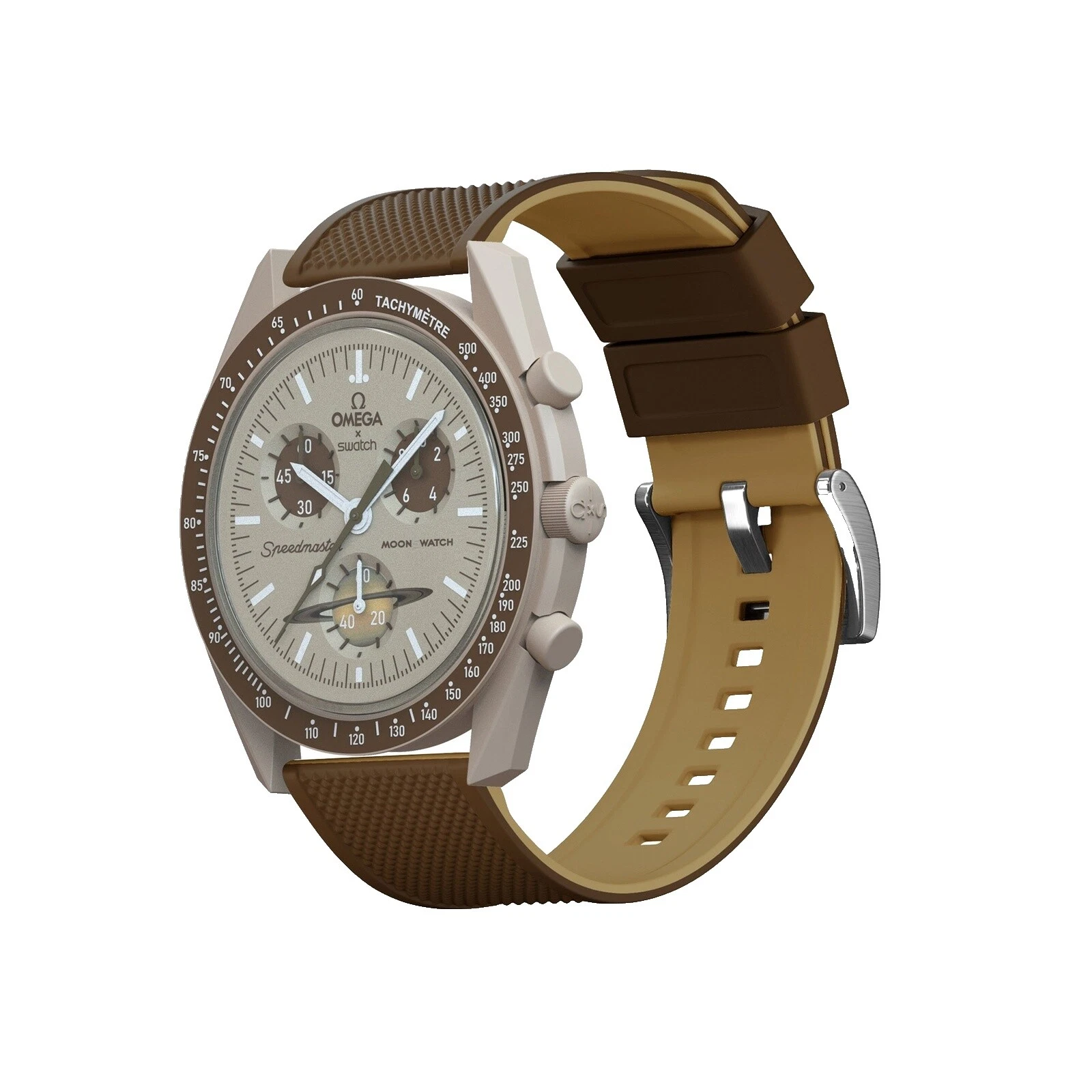 Reloj de pulsera bandas de Goma Marrón