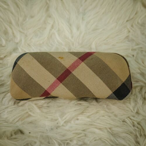 Burberry Classic Nova Check Plaid Print Hard Clamshell Eyeglass Sunglass Case