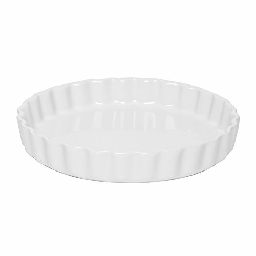 Excelsa Grande Forno Stampo Crostata Ceramica, Bianco, 27.0 cm (U7m)