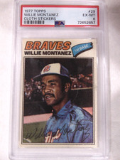1977 Topps Baseball Cloth Stickers #29 Willie Montanez PSA 6