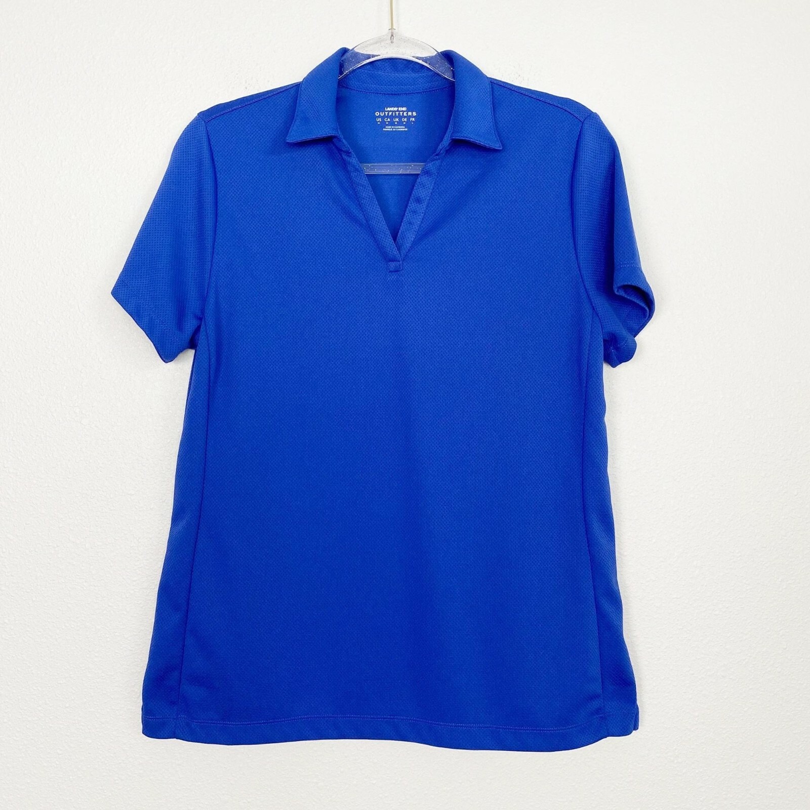 womens royal blue short sleeve shirt