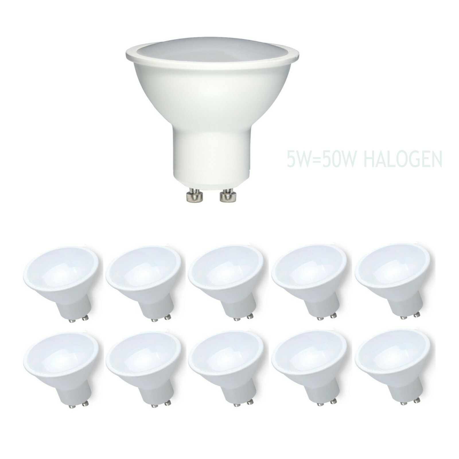 10x GU10 5W LED Light Bulb Spotlight Lamp Cool/Warm Equals 50W Halogen ...