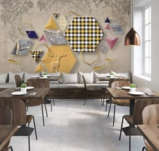 3D Graphic Deer G3631 Wallpaper Wall Murals Removable Self-adhesive Honey