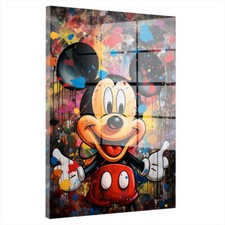 Mickey Comic Pop Art Acrylglas Wandbild Bild Wanddeko Wohnzimmer XL