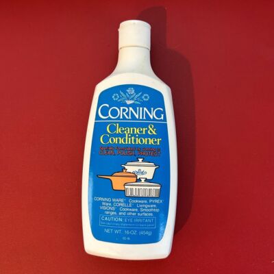Vintage Corning Cleaner & Conditioner Polish 16 oz Bottle  Discontinued 70% Full