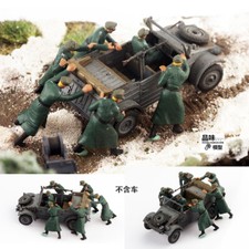 Homemade 1/72 German Army Winter Trolley 6-person Group Finished Model