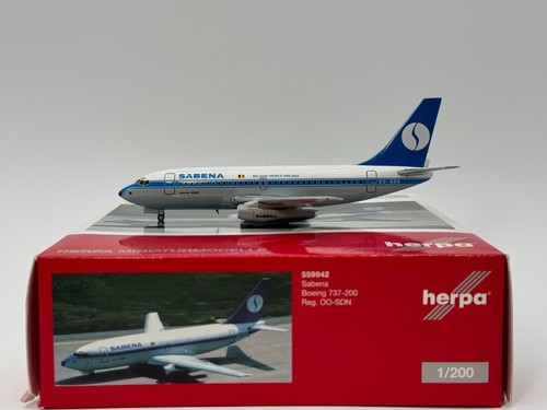Herpa 1:200 Sabena Boeing 737-200 OO-SDN 559942