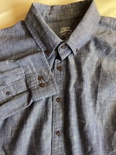 Men's IZOD Saltwater Relaxed Classics Slim Fit Long Sleeve Dress Shirt- Size XL