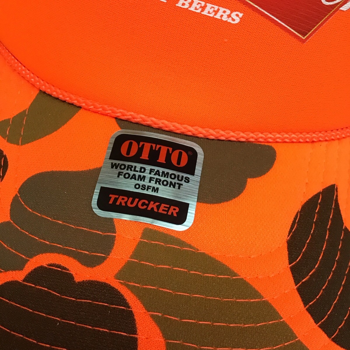 Budweiser - Trucker Hat Mesh Snapback - ORANGE CAMO Hunting NEW