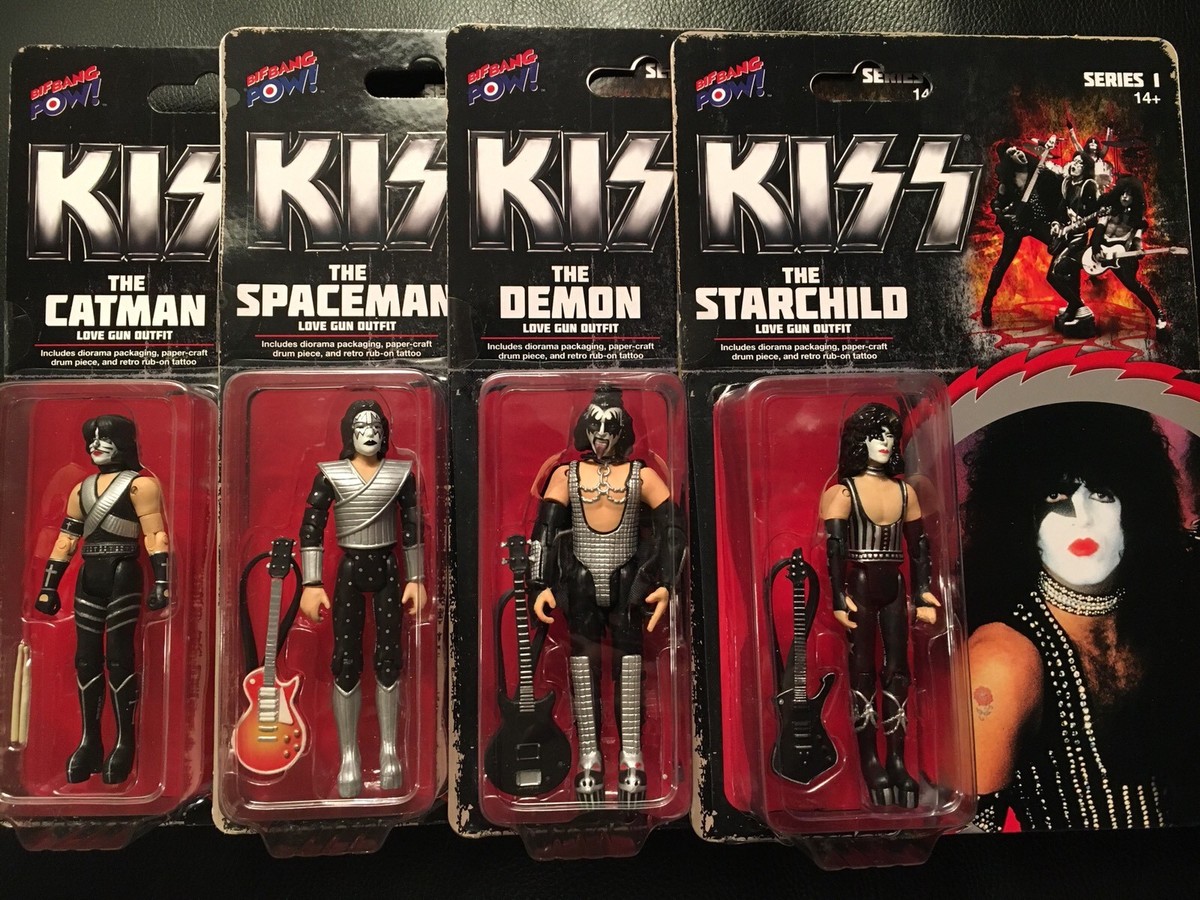 ROCK & ROLL BIF BANG POW 2015 KISS ROCK FIGURES DOLLS 3.75