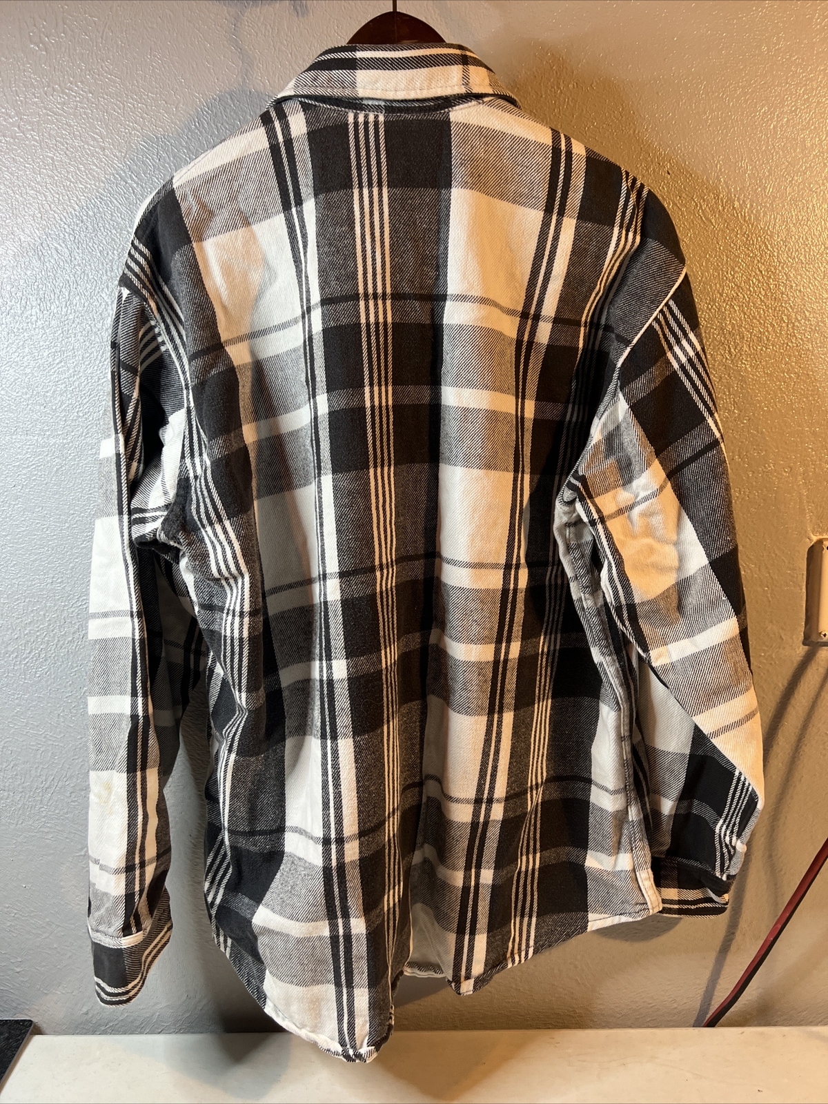 Vintage 80s Big Mac St. John's Bay Size XLT Plaid Flannel Shirt Black