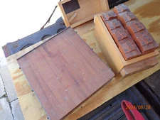 OLDER WOODEN ADJUSTABLE ANGLE SINE PLATE W/ GAGE BLOCKS FROM PATTERN SHOP