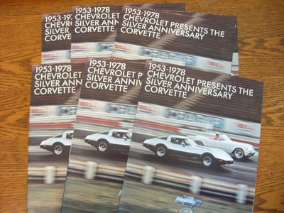1978 Chevrolet Corvette Dealer Sales Brochure LOT (6) pcs, MINT