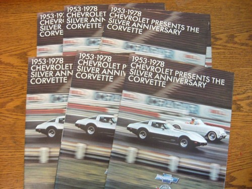 1978 Chevrolet Corvette Dealer Sales Brochure LOT (6) pcs, MINT