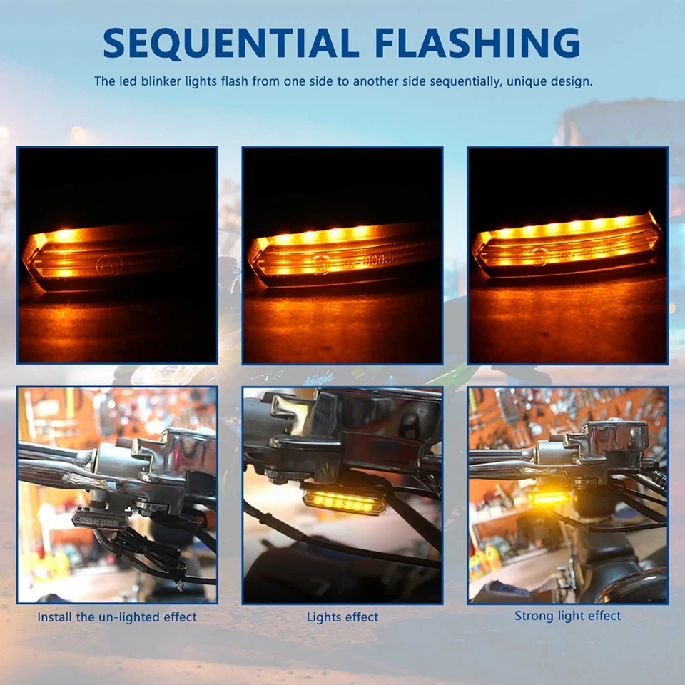 Luces de manillar señales de giro para motocicleta Harley Davidson Sportster 1200 883 Foto 3 de 4