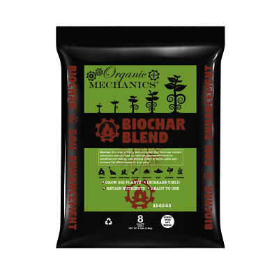 Organic Mechanics Ready To Use Biochar Blend Soil Enhancement, 8 quart