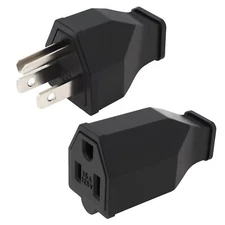 Electrical Replacement Plug & Connector Set, Extension Cord Ends Male and Female