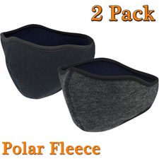 2PCS Winter Polar Fleece Warmer Face Mask Windproof Ski Cold Weather Mouth Cover