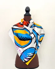 Display #1 New Louis Vuitton Wrap Oversize Monogram Ivory Silk Shawl Scarf