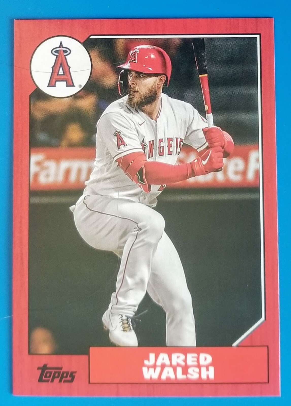 2022 Topps Archives Jared Walsh RED PARALLEL #74/75 Los Angeles Angels #283