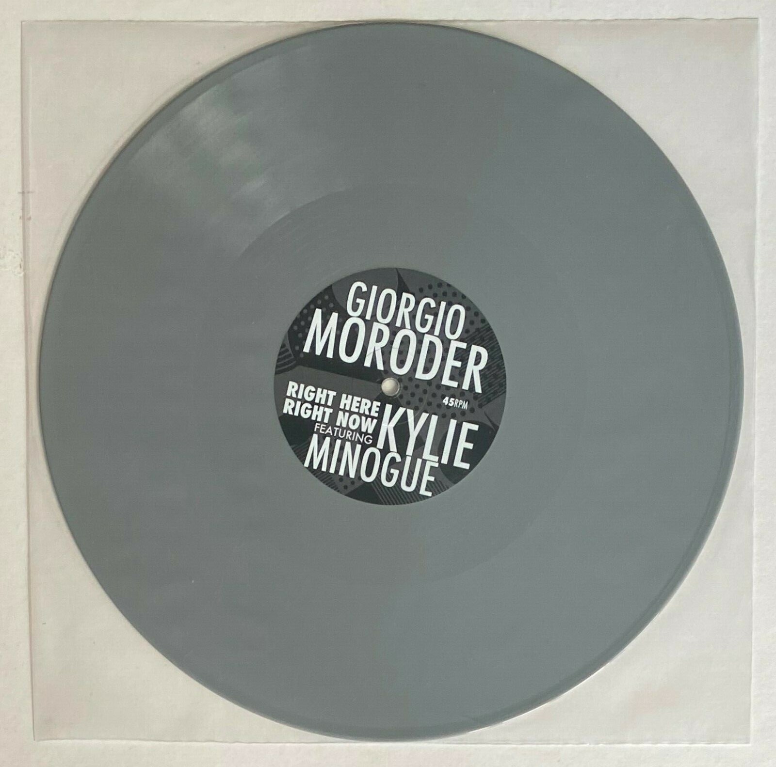 GIORGIO MORODER ft KYLIE * RIGHT HERE, RIGHT NOW * RSD LIMITED 12"" GREY VINYL