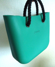 Obag  Designed By E. Magenta Made In Italy Women'a Green Rubber  Handbag