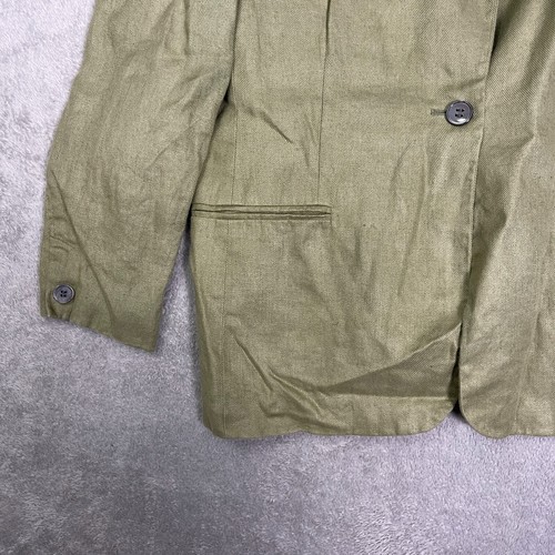 Vintage Talbots Blazer Damen olivgrün Ärmel Karriere 100% irisches Leinen 16 - Bild 4 von 12