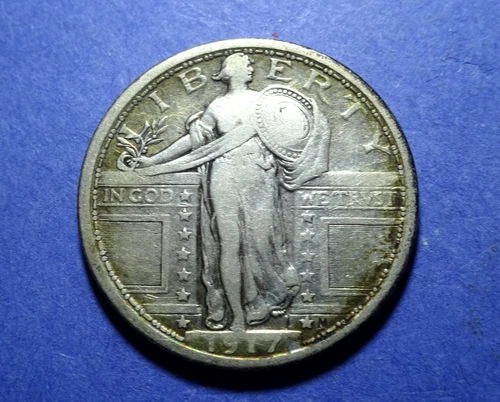 1917 Type I Standing Liberty Quarter  Fine