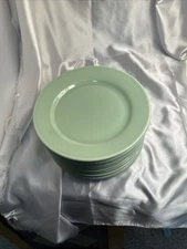 10 - Wallace China Retro Restaurant Ware 9" Dia. Jadeite Green Plates
